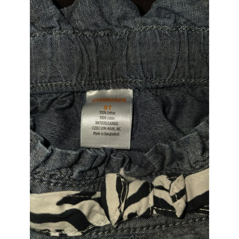 Gymboree wild‎ for zebra denim shorts size 5t